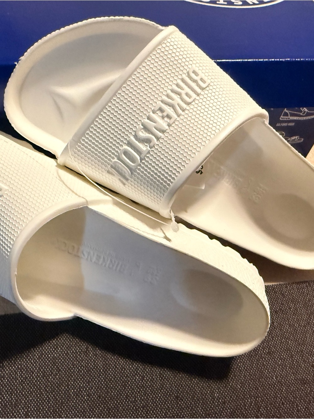 Barba Cream Slide Sandals with Embossed Strap